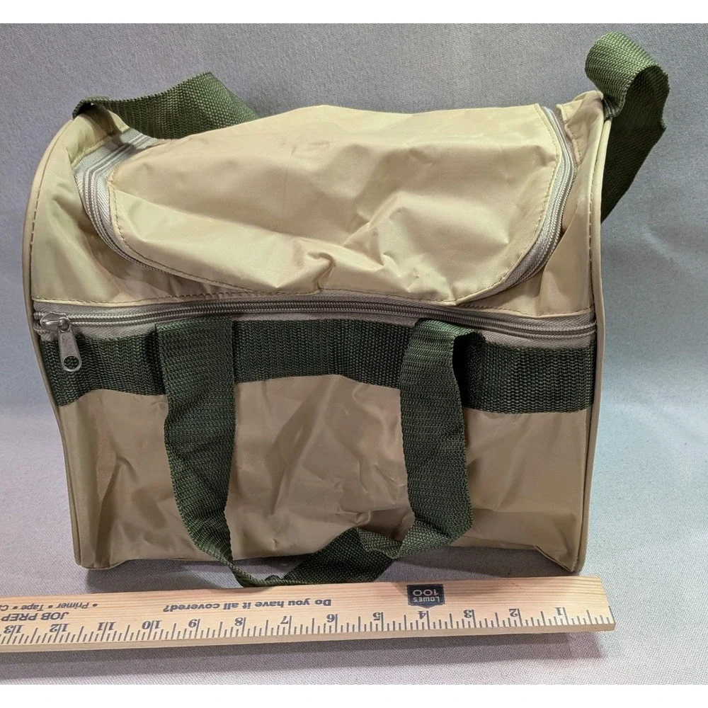 Duffle Bag Unisex Small Tan Good Lightweight Nylon Travel Gym Bag